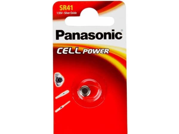 Panasonic SR41, Single-use battery, Nickel-oxyhydroxid (NiOx), 1,55 V, 45 mAh, 7,9 mm, 7,9 mm
