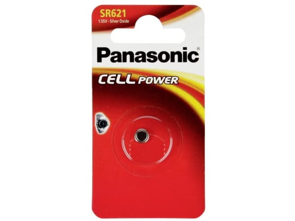 Panasonic SR-621, Engangsbatteri, 1,55 V, 23 mAh, 6,8 mm, 6,8 mm, 2,15 mm