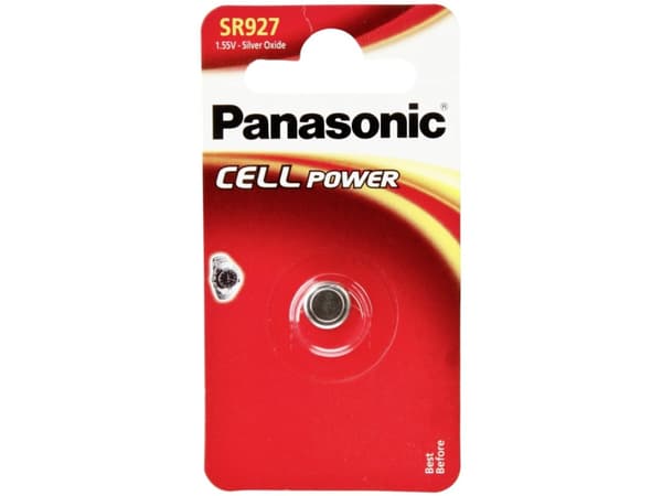 Panasonic SR-927, Engangsbatteri, 1,55 V, 60 mAh, 9,5 mm, 9,5 mm, 2,7 mm