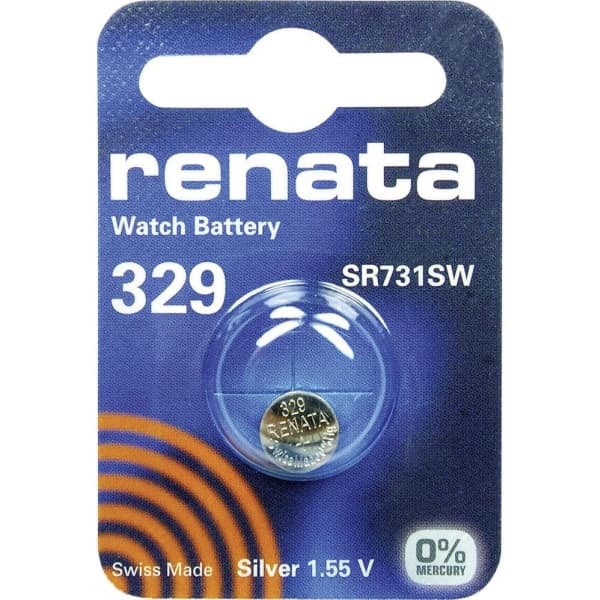 Renata Knapcellebatteri 329 1.55 V 1 stk 37 mAh Sølvoxid SR731