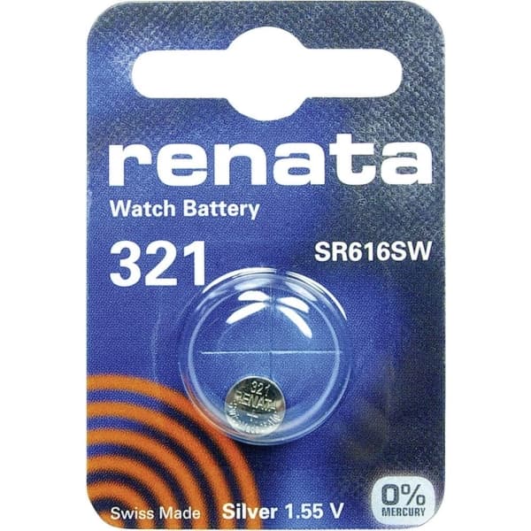 Renata Knapcellebatteri 321 1.55 V 1 stk 14.5 mAh Sølvoxid SR65