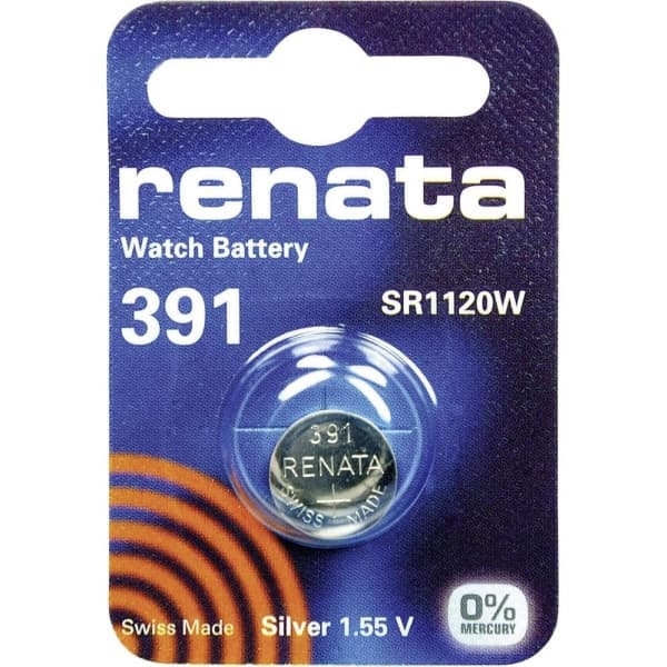 Renata Knapcellebatteri 391 1.55 V 1 stk 50 mAh Sølvoxid SR55