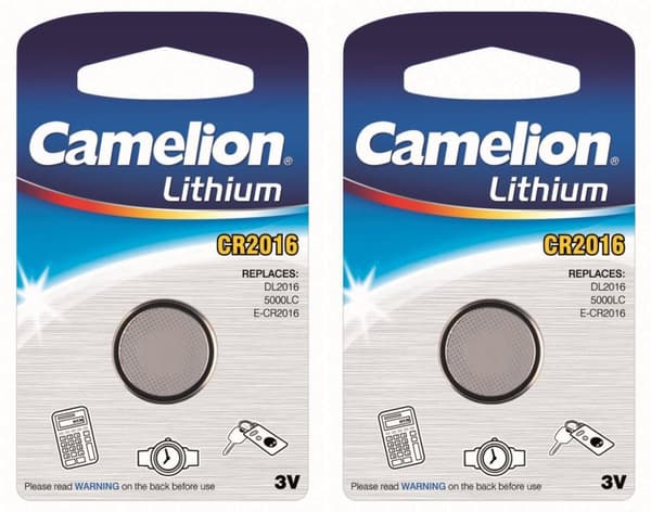 CR2016  3V Batteri Litium 2-pack