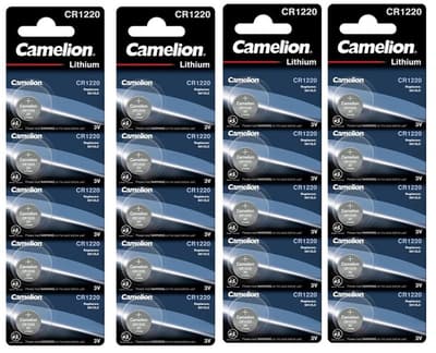 CR1220 20-pack Lithium batterier CR 1220 3V batteri
