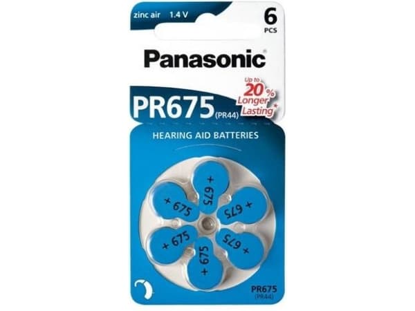 Panasonic PR 675 H?rger?tezellen Zinc Air 6er Rad (PR-675/6LB)