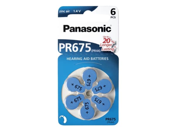 Panasonic PR 675 H?rger?tezellen Zinc Air 6er Rad (PR-675/6LB)