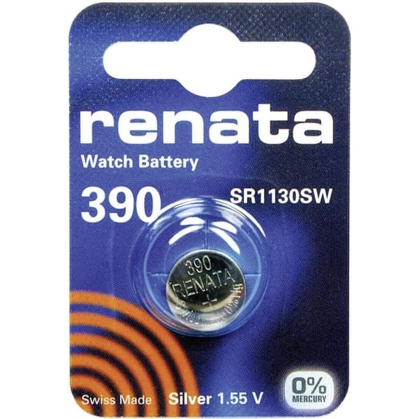 390 Knapcellebatteri Sølvoxid 1.55 V 60 mAh Renata SR54 1 stk