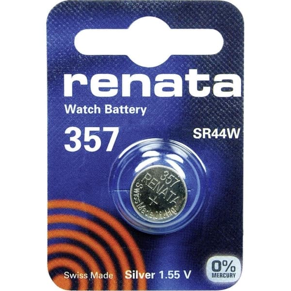 Renata Knapcellebatteri 357 1.55 V 1 stk 190 mAh Sølvoxid SR44