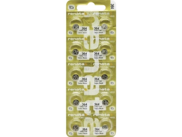 Renata Knapcellebatteri 364 1.55 V 10 stk 20 mAh Sølvoxid 364.MP-E