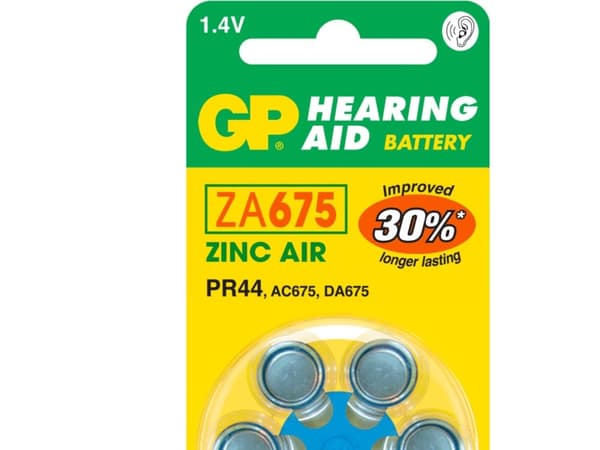 GP Batteries Hearing Aid ZA675, Kertakäyttöinen akku, PR44, Sinkki-ilma, 1,4 V, 6 kpl, 5,4 mm