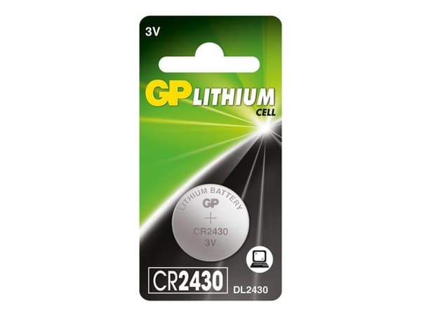 GP Batteries Lithium Cell Lithium CR2430 - 1, Kertakäyttöinen akku, Litium, 3 V, 1 kpl, Ruostumaton teräs, 3 mm