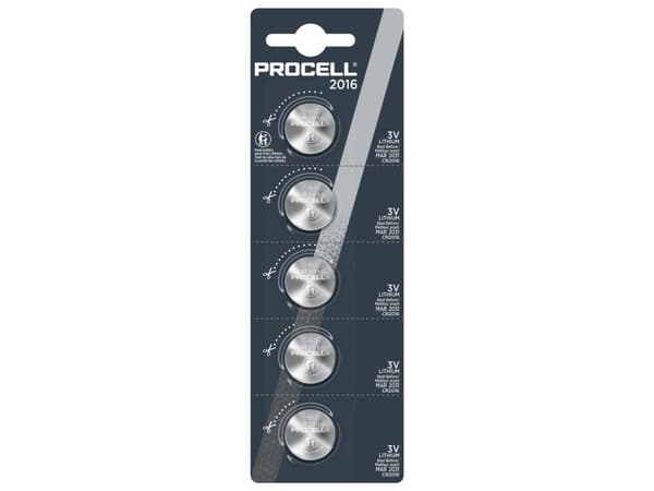 PROCELL - Akku 5 x CR2016 - Li - 85 mAh - 0.255 Wh