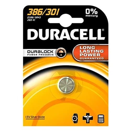 Duracell 301, Engangsbatteri, SR43, Silver-Oksid (S), 1,5 V, 1 stykker, Knapp/mynt