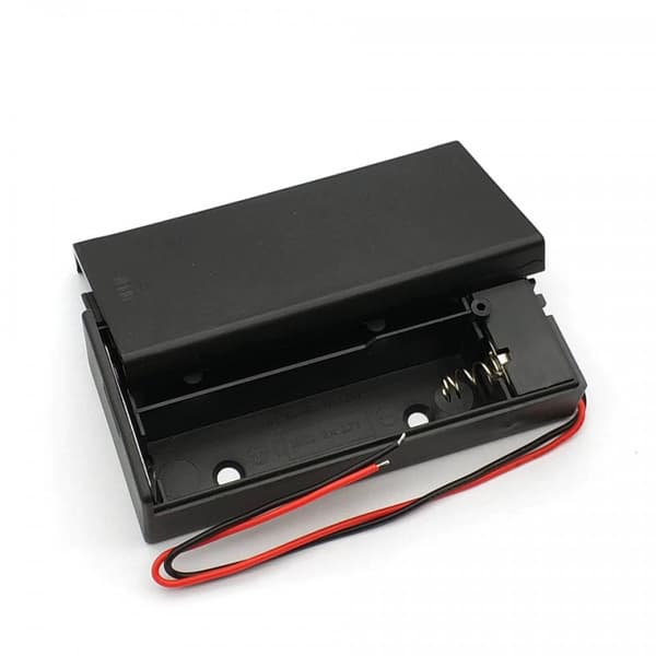 Batterikassett Batterihållare Batterilåda för 2x18650 med på/av