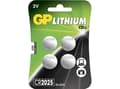 Miniatyrbilde 4 av 5: GP Batteries Lithium CR2025, Engangsbatteri, CR2025, Lithium-Manganese Dioxide (LiMnO2), 3 V, 4 stykker, 165 mAh