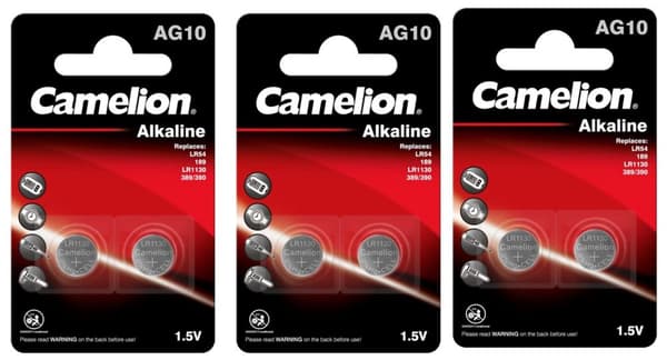 SR54 AG10 Batteri 6-pack