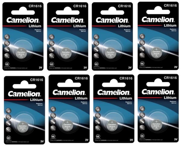 CR1616 Batteri 8-pack litium