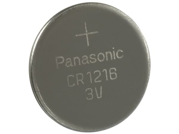 Panasonic CR1216, Single-use battery, Lithium, 3 V, 25 mAh, Rustfritt stål, 0,7 g