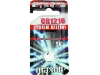 Maxell 11238800, Engangsbatteri, CR1216, Lithium-Manganese Dioxide (LiMnO2), 3 V, 1 stykker, 25 mAh