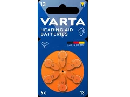 Varta 24606 101 416, Kertakäyttöinen akku, Sinkki-ilma, 1,45 V, 6 kpl, Oranssi, 5,35 mm