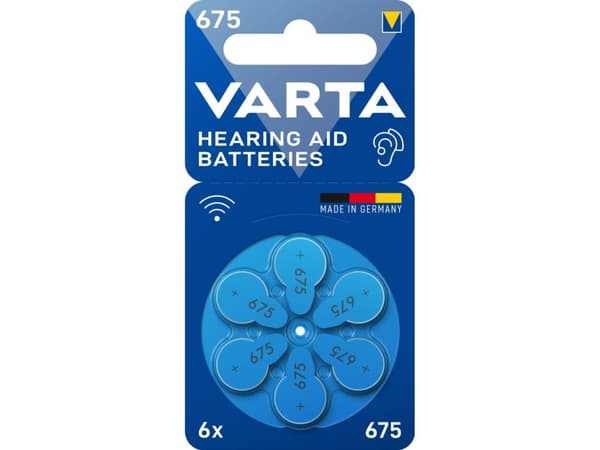 Varta 312, Engangsbatteri, PR41, Zink-luft, 1,45 V, 6 stykker, Hg (kvikksølv)