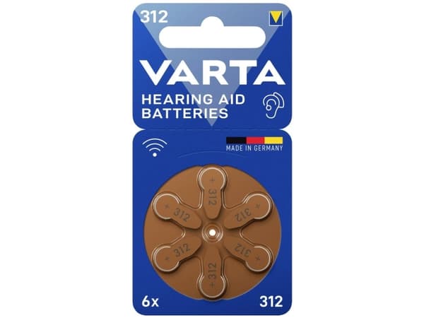 Varta 10, Engangsbatteri, PR70, Zink-luft, 1,45 V, 6 stykker, Hg (kvikksølv)