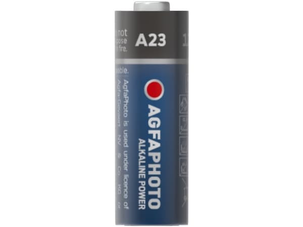AgfaPhoto 110-803807, Oppladbart batteri, A23, Alkalinsk, 12 V, 1 stykker, Sort, Blå, Rød, Hvit