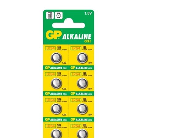 GP Batteries Alkaline Cell B1389, Engangsbatteri, LR1130, LR54, Alkalinsk, 1,5 V, 10 stykker, 44 mAh