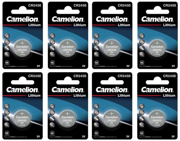 CR2450 Batteri  8-pack Litium Lithium