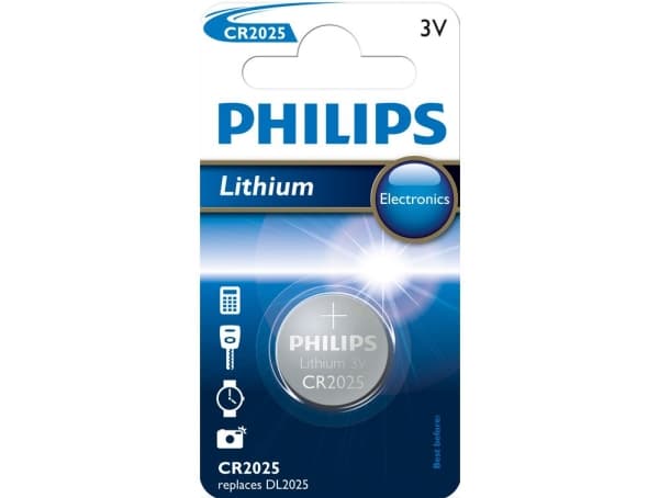 Philips Minicells Nappiparisto CR2025/01B, Kertakäyttöinen akku, Litiumioni (Li-Ion), 3 V, 1 kpl, 40 mm, 60 mm