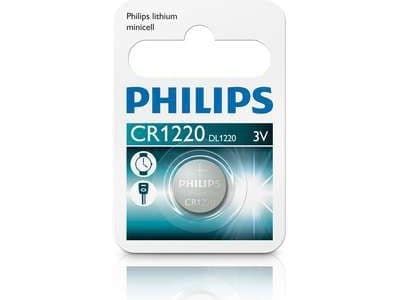 PHILIPS knapcellebatteri lithium CR1220 1-pak