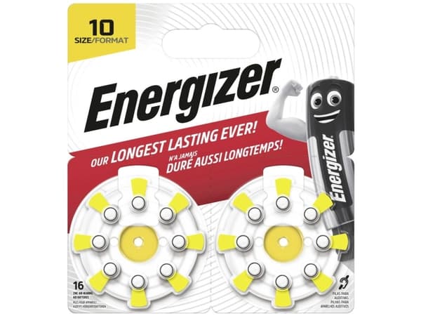 Energizer Knapcellebatteri ZA 10 1.45 V 16 stk Zink-luft ENR EZ Turn &amp; Lock (10)