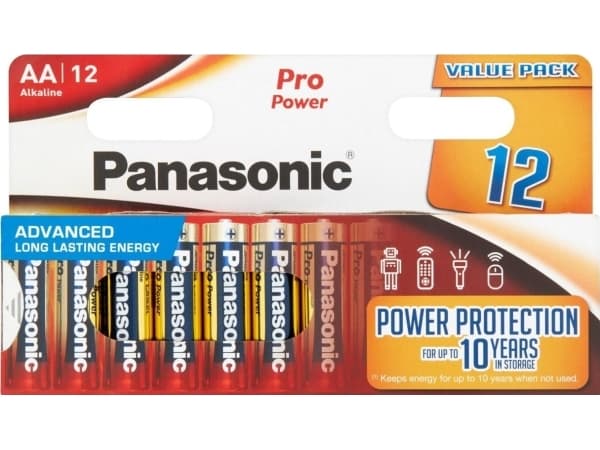 Panasonic Alkali Pro Power-batteri LR6PPG/12BW Mignon, 12er Blister (LR6PPG/12BW)