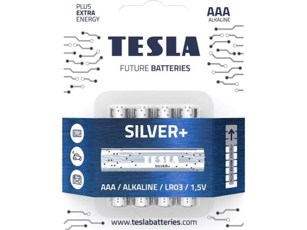 TESLA TESLA SILVER Alkalisk batteri AAA (LR03, mikroblyant, blister) 4 stk.