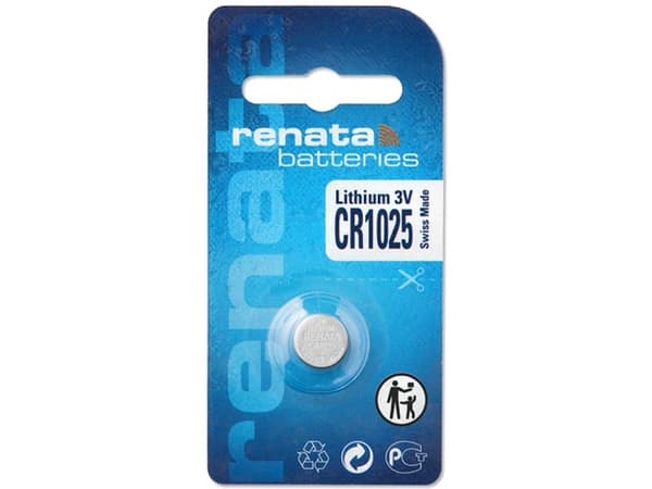 Renata Knapcellebatteri CR 1025 3 V 1 stk 30 mAh Lithium