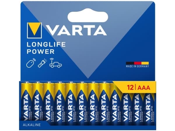 Varta 04903, Engangsbatteri, AAA, Alkalinsk, 1,5 V, 12 stykker, 44,5 mm