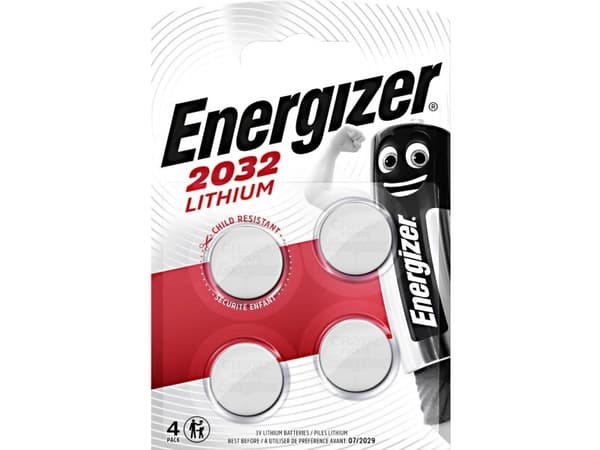 Energizer Knapcellebatteri CR 2032 3 V 4 stk 240 mAh Litium CR2032