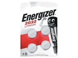 Knapcellebatteri, Energizer Lithium, CR2032, 4 stk