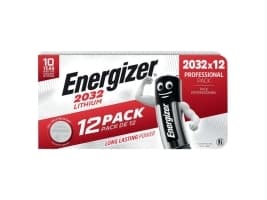 Knapcellebatteri, Energizer Lithium, CR2032, 12 stk