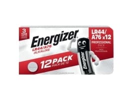 Knapcellebatteri, Energizer Alkaline, LR44/A76, 12 stk