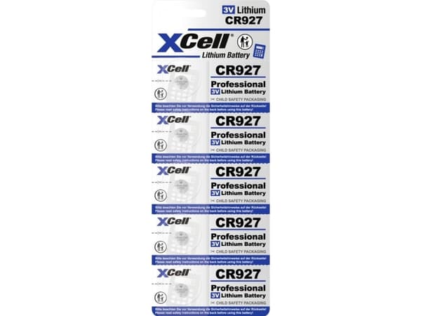 XCell Knapcellebatteri CR 927 3 V 5 stk 30 mAh Lithium CR927-B5