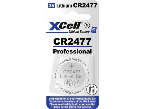 XCell Knapcellebatteri CR 2477 3 V 1 stk 950 mAh Lithium CR2477-B1