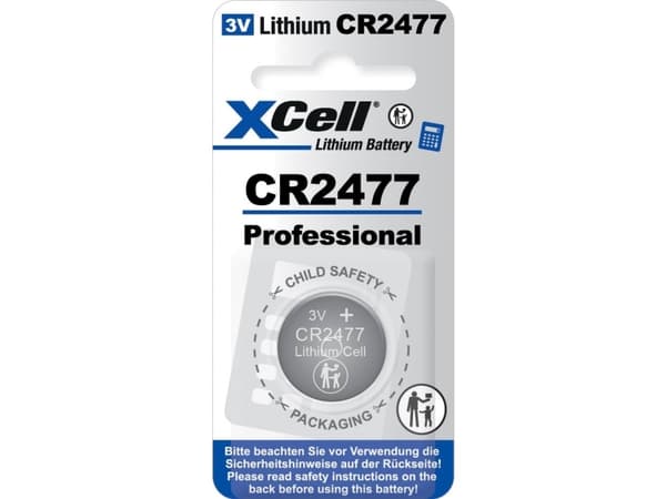 XCell Knapcellebatteri CR 2477 3 V 1 stk 950 mAh Lithium CR2477-B1