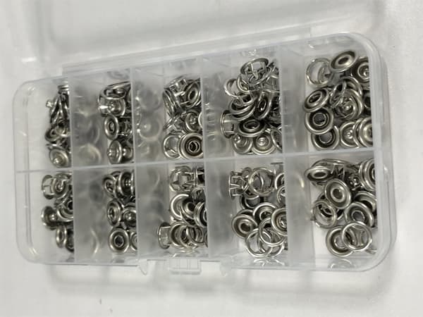 INF Tryckknappar med verktyg 50 st Silver