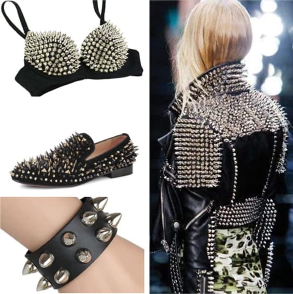 50 STK Zinklegering Punk Cool DIY Gothic Pyramid Nitter Sølv