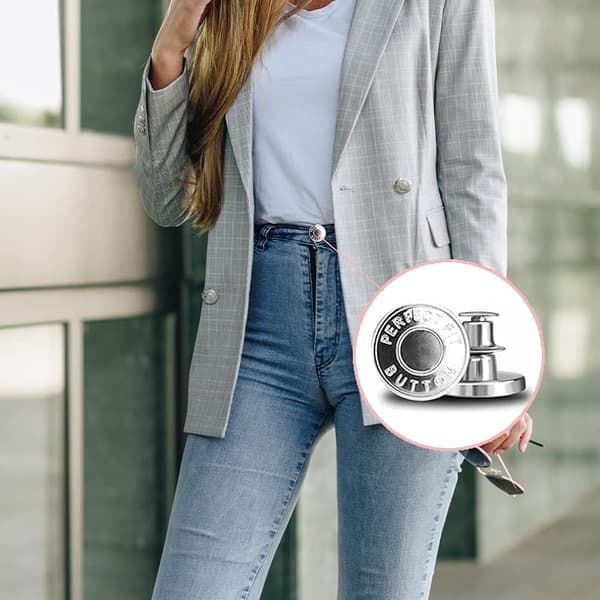INF Avtakbare jeansknapper 10-pakning Fashion Jeans