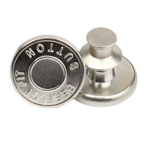 INF Aftagelige jeansknapper 10-pak SølvPerfect Fit Button
