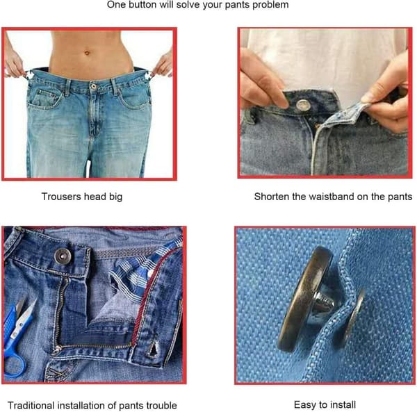 INF Jeansknapper 10-pak Model 1