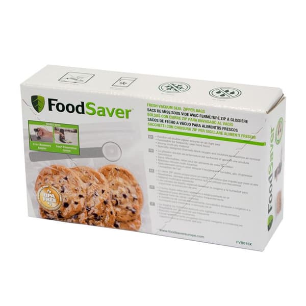 Foodsaver 26-pack påsar 0.95l med dragkedjestängning - fvb015x