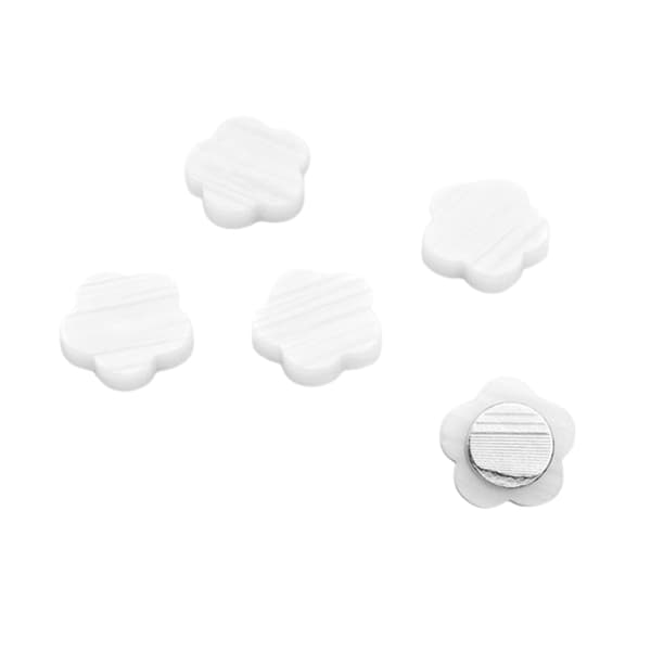 INF 5-Pak hvid magnetisk knap flower pattern